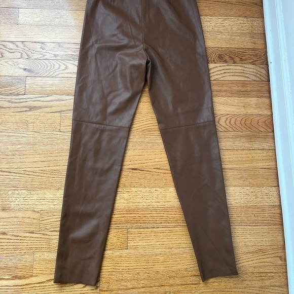 BLOGGERS FAVORITE ZARA Brown Faux Leather Leggings - Picture 8 of 12